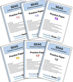 this is an image Image of showing SEAG ni transfer test practice papers bundle papers 13 to 18
