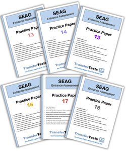 this is an image Image of showing SEAG ni transfer test practice papers bundle papers 13 to 18